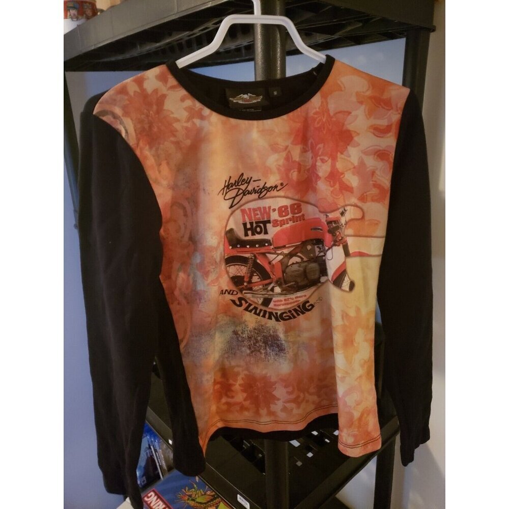 Harley Davidson Women's New 66' Hot Spring Sprint And Swinging Shirt Top Medium